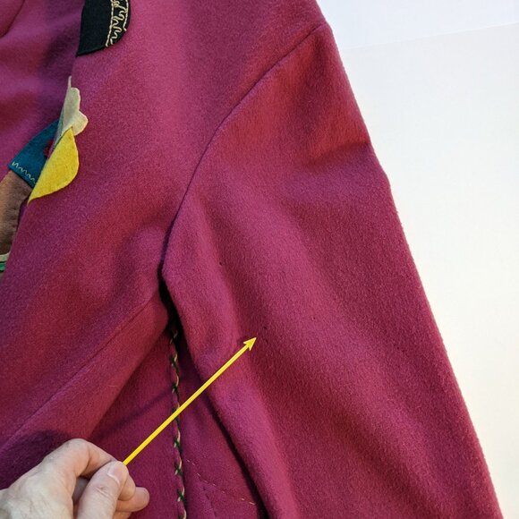 La Mexicana 50’s Vintage Wool Mexico Tourist Jacket Felt Applique Dancers READ - Picture 2 of 16